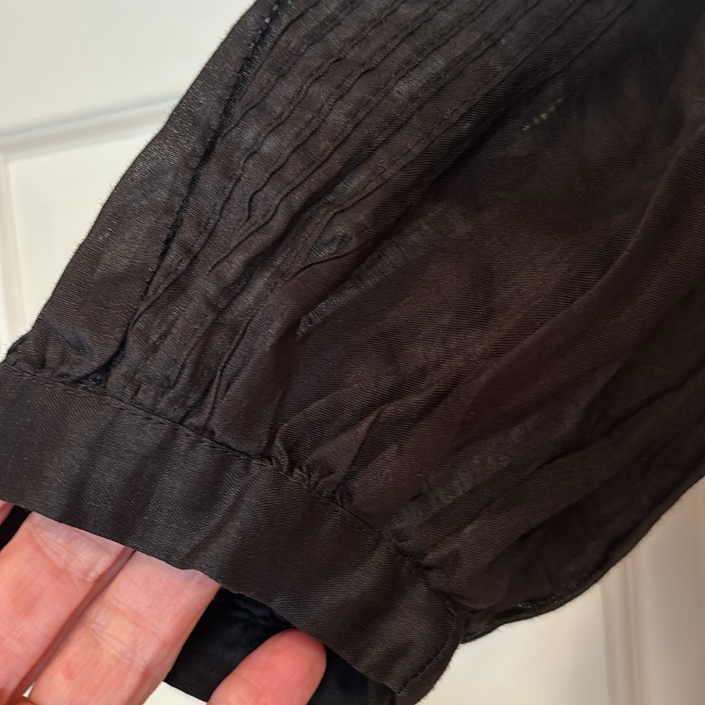 Frame black lace 3/4 sleeve blouse - Picture 5 of 13